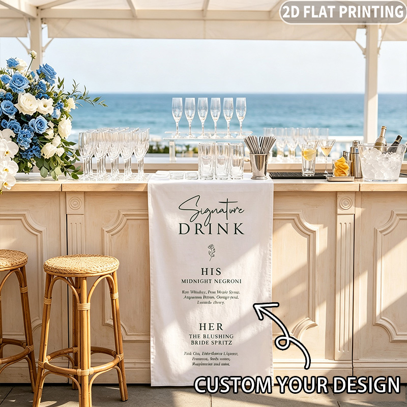 Table Runner - 1 Stück personalisierte Hochzeitstischdecke, Ihr Design
