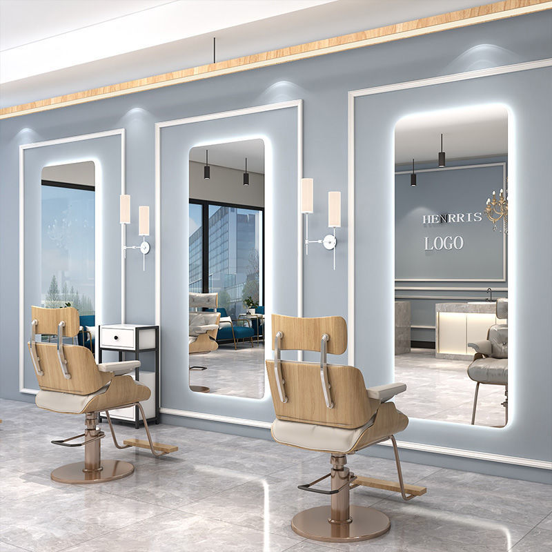 Decorative Mirror - 70x170 Dekorative Friseur-Salon-Spiegel mit LED-Beleuchtung