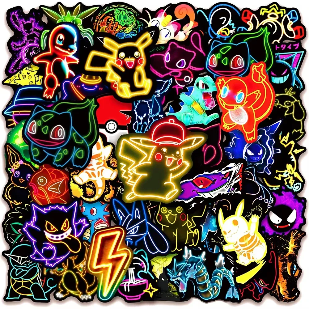 100 Stück Neon Pokémon Aufkleb – Wall Sticker Bewertung und Preis